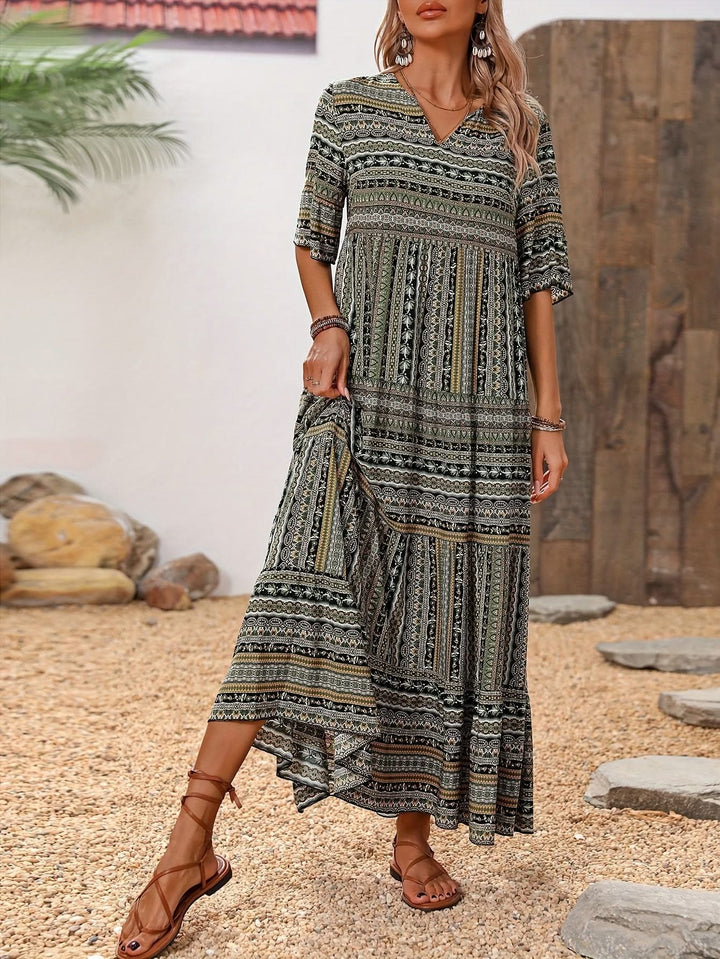 Anna – V-Neck Cotton Dress