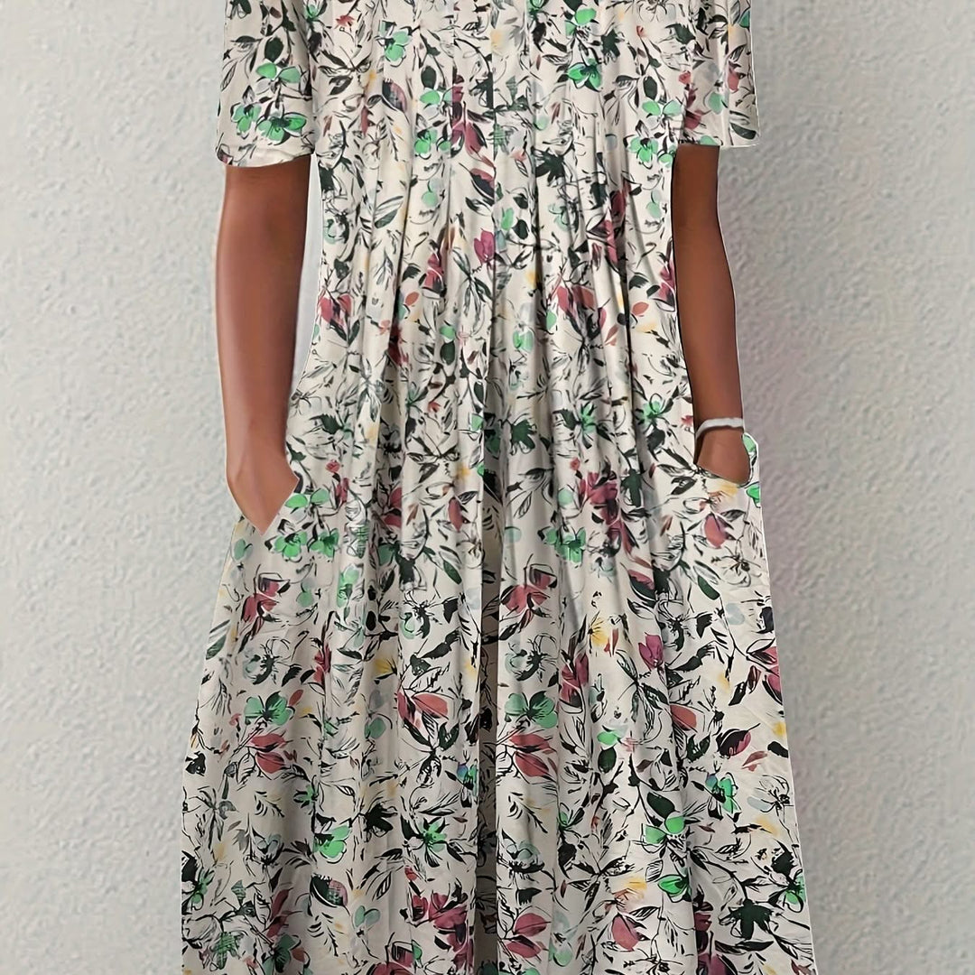 Flora – Floral Pleated Dress