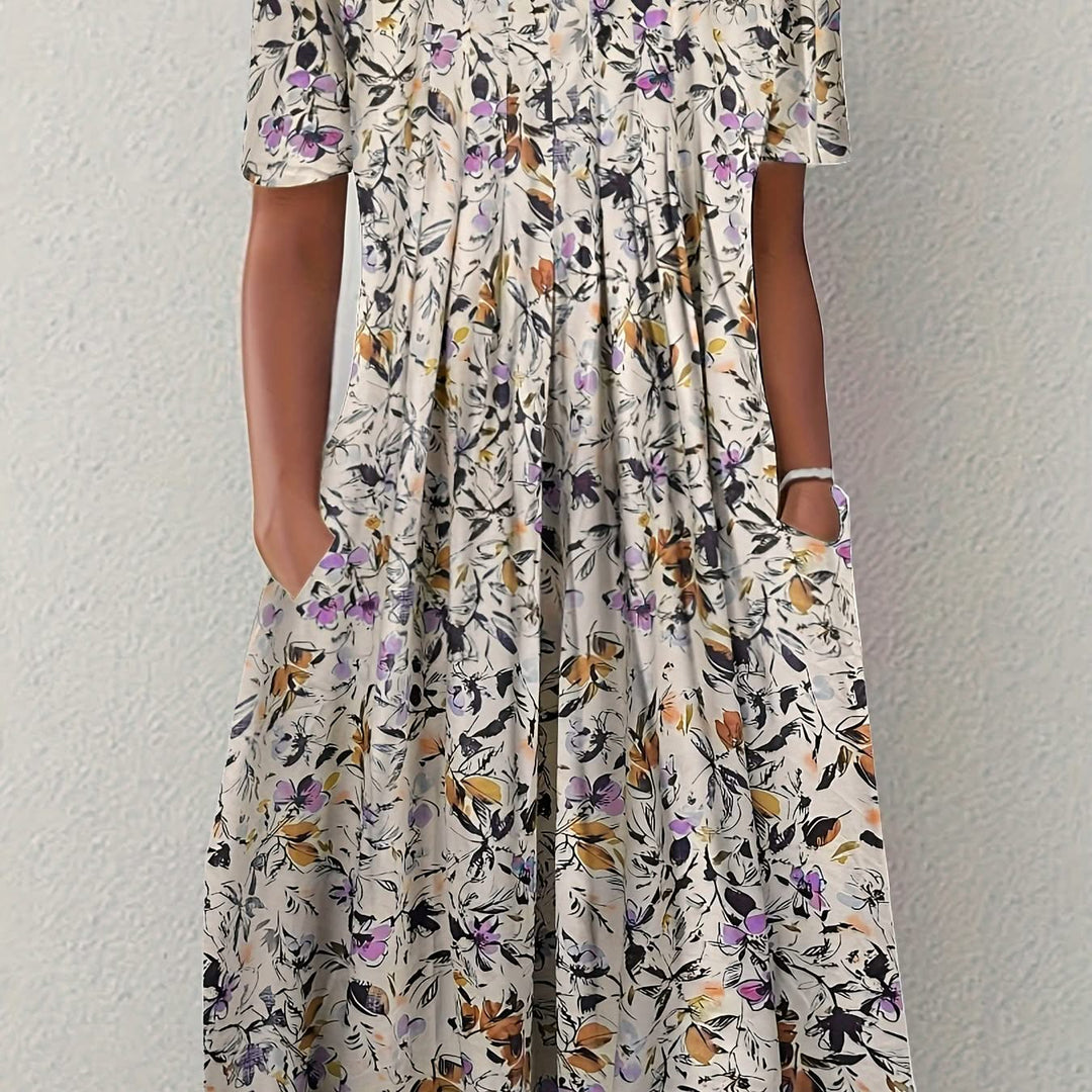 Flora – Floral Pleated Dress