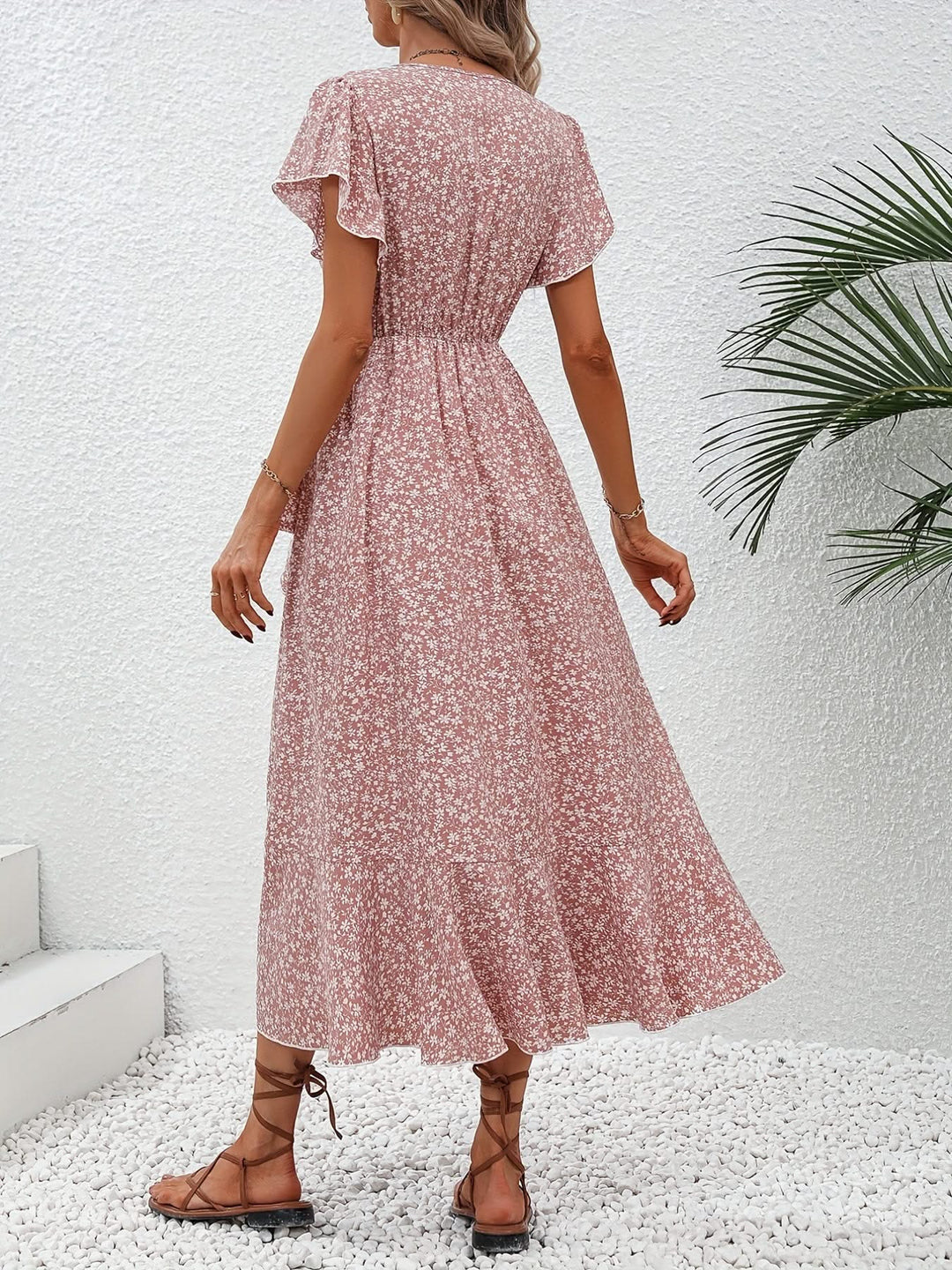 Elara – Floral Dress with Tummy Coverage