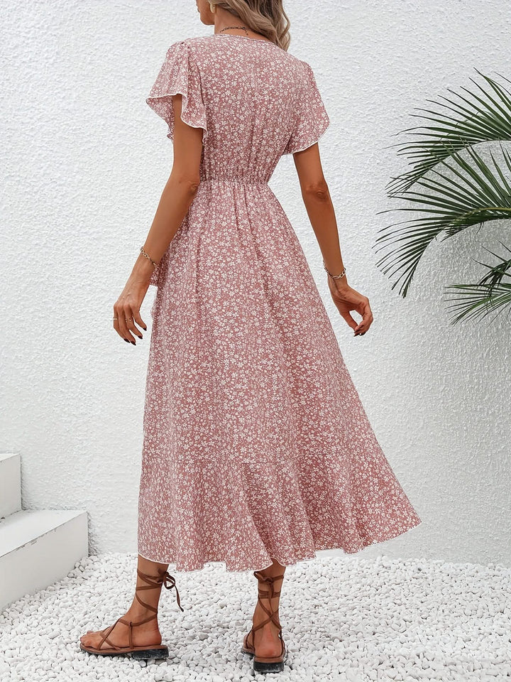 Elara – Floral Dress with Tummy Coverage