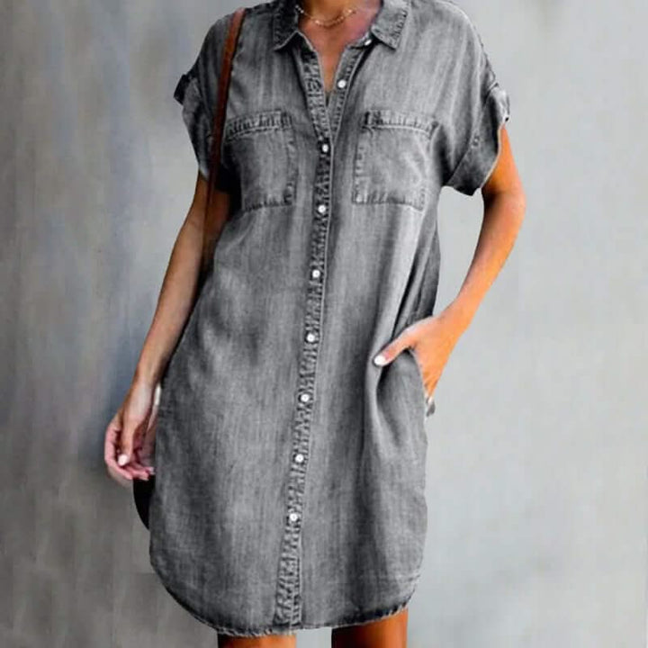 Valerie ™ | denim dress with tummy coverage