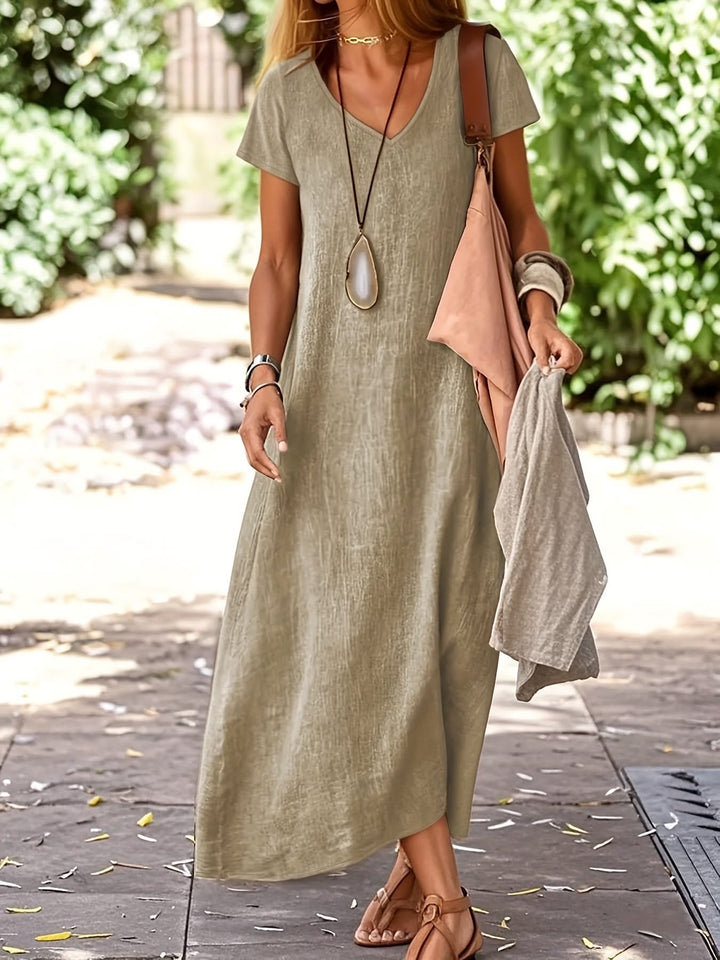 Olivia – Green A-Line Dress