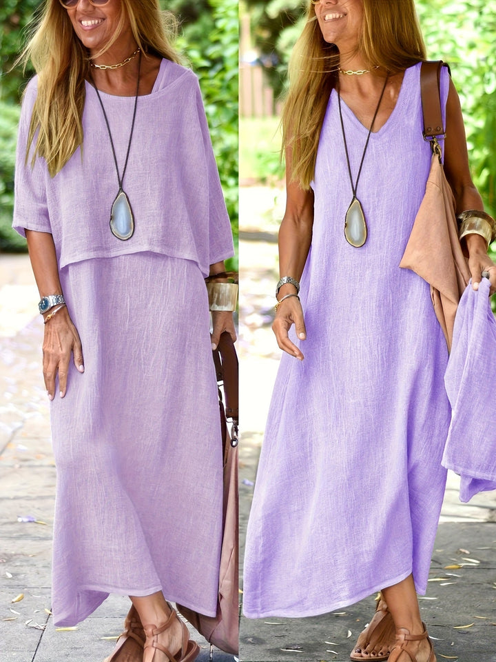 Elara – Sleeveless Top & Dress Set