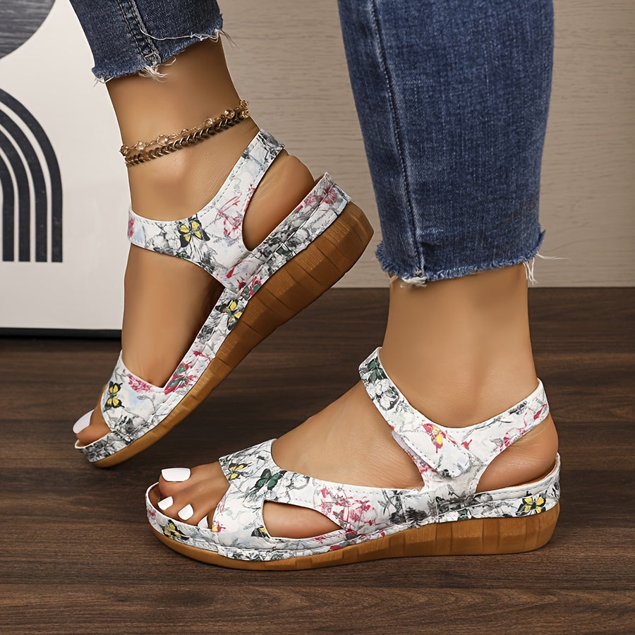 Flora – Floral Platform Sandals