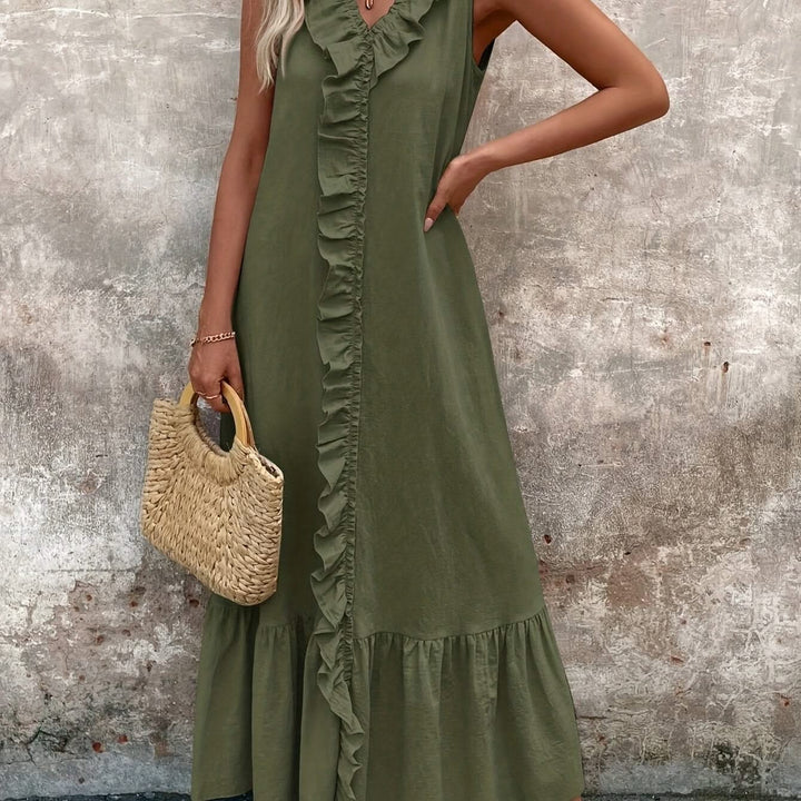 Lianna – Sleeveless Ruffle Maxi Dress