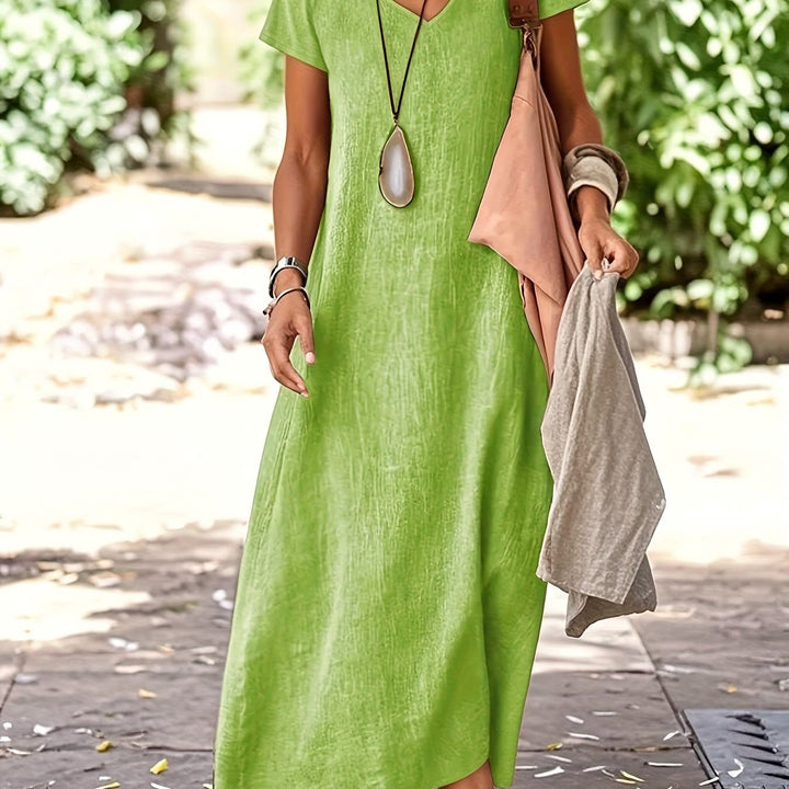 Olivia – Green A-Line Dress