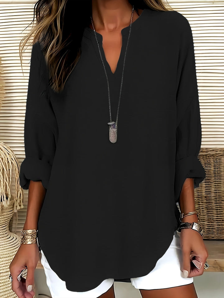Ava – V-Neck Drop Shoulder Blouse