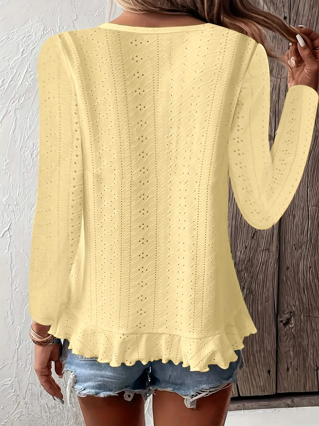 Liora – Blue Crew Top