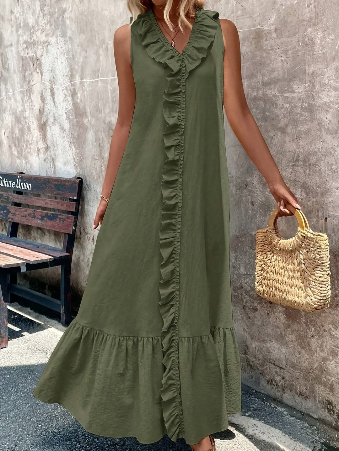 Lianna – Sleeveless Ruffle Maxi Dress