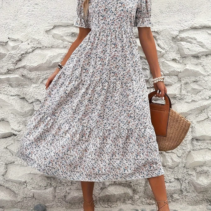 Evelyn – Floral Midi Dress