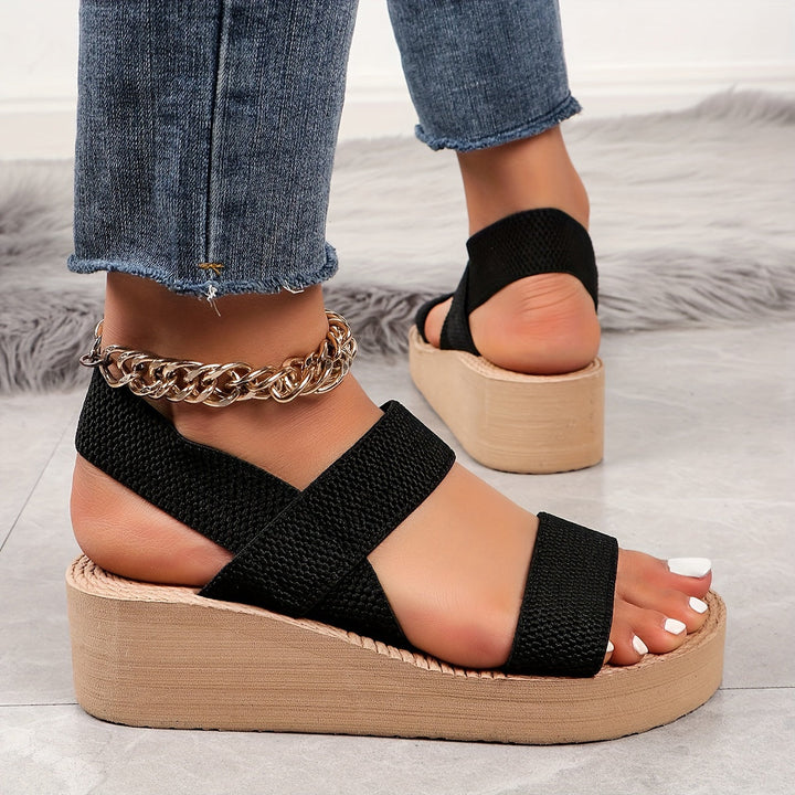 Siena – Summer Wedge Elastic Band Sandals