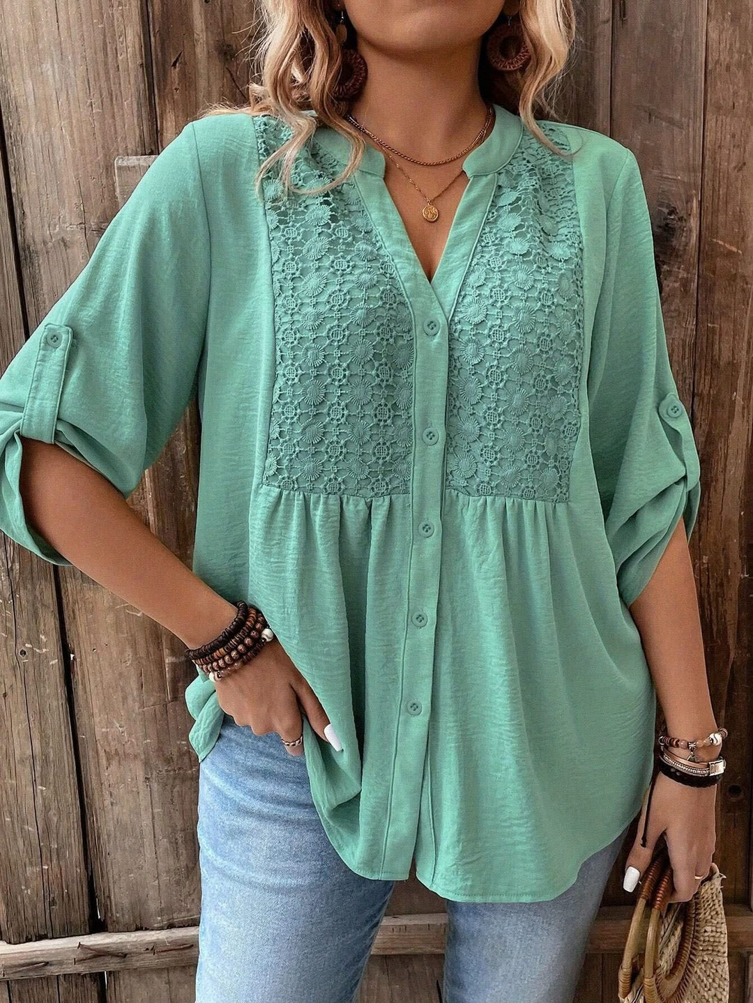 Clara – Lace Trim Shirt