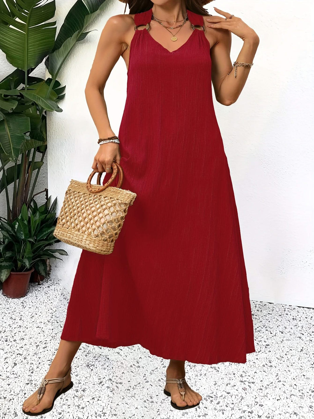 Marina – Tummy Covering V-Neck Dress