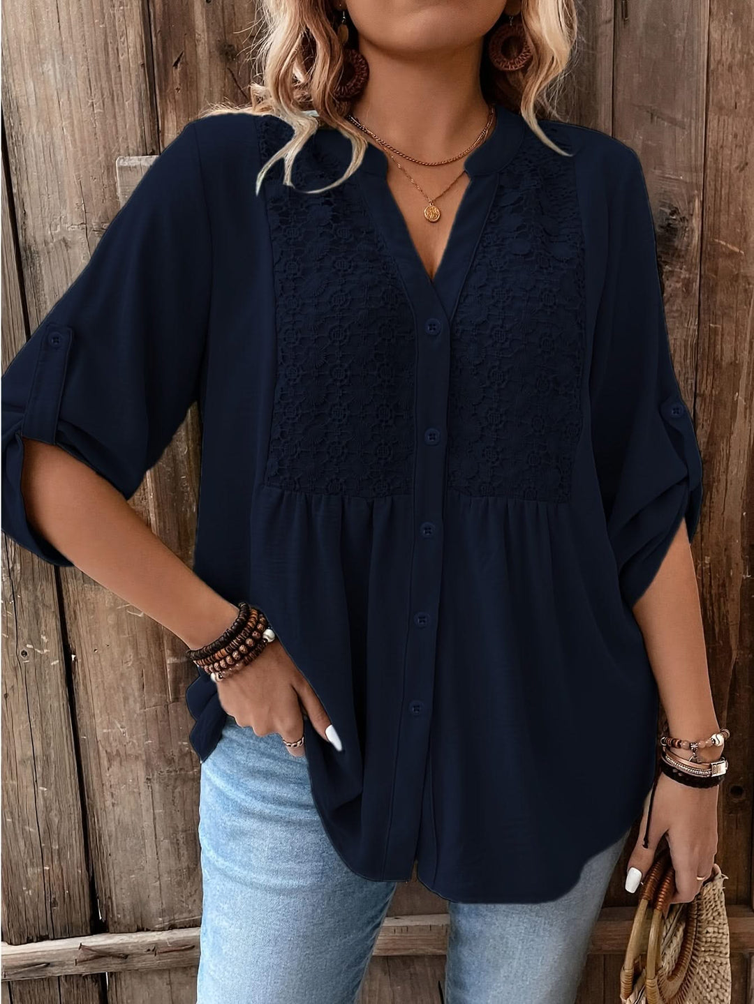 Clara – Lace Trim Shirt