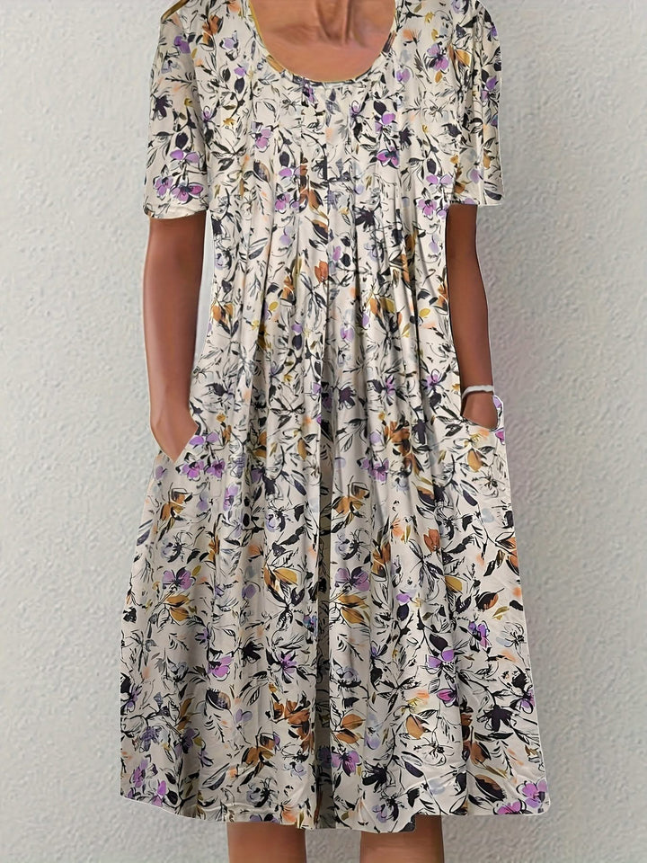 Flora – Floral Pleated Dress