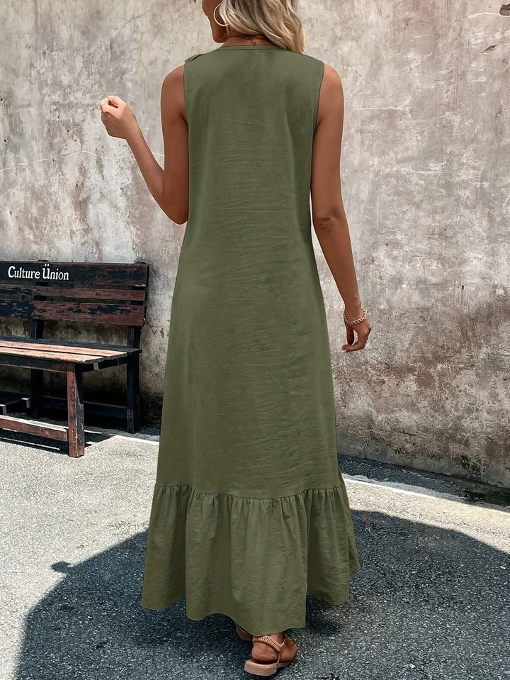 Lianna – Sleeveless Ruffle Maxi Dress