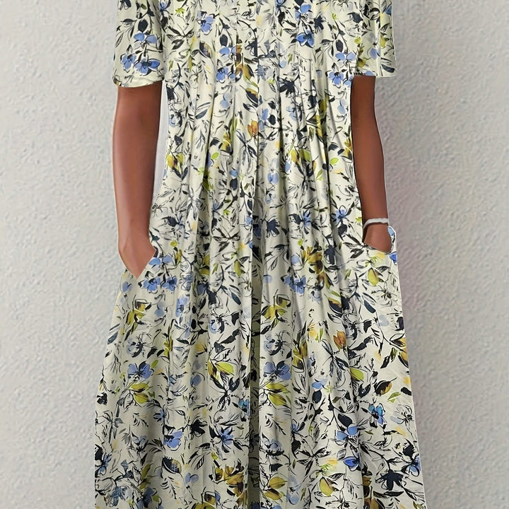 Flora – Floral Pleated Dress