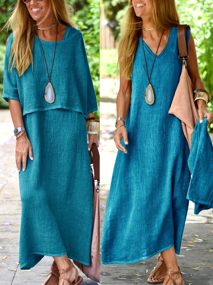 Elara – Sleeveless Top & Dress Set