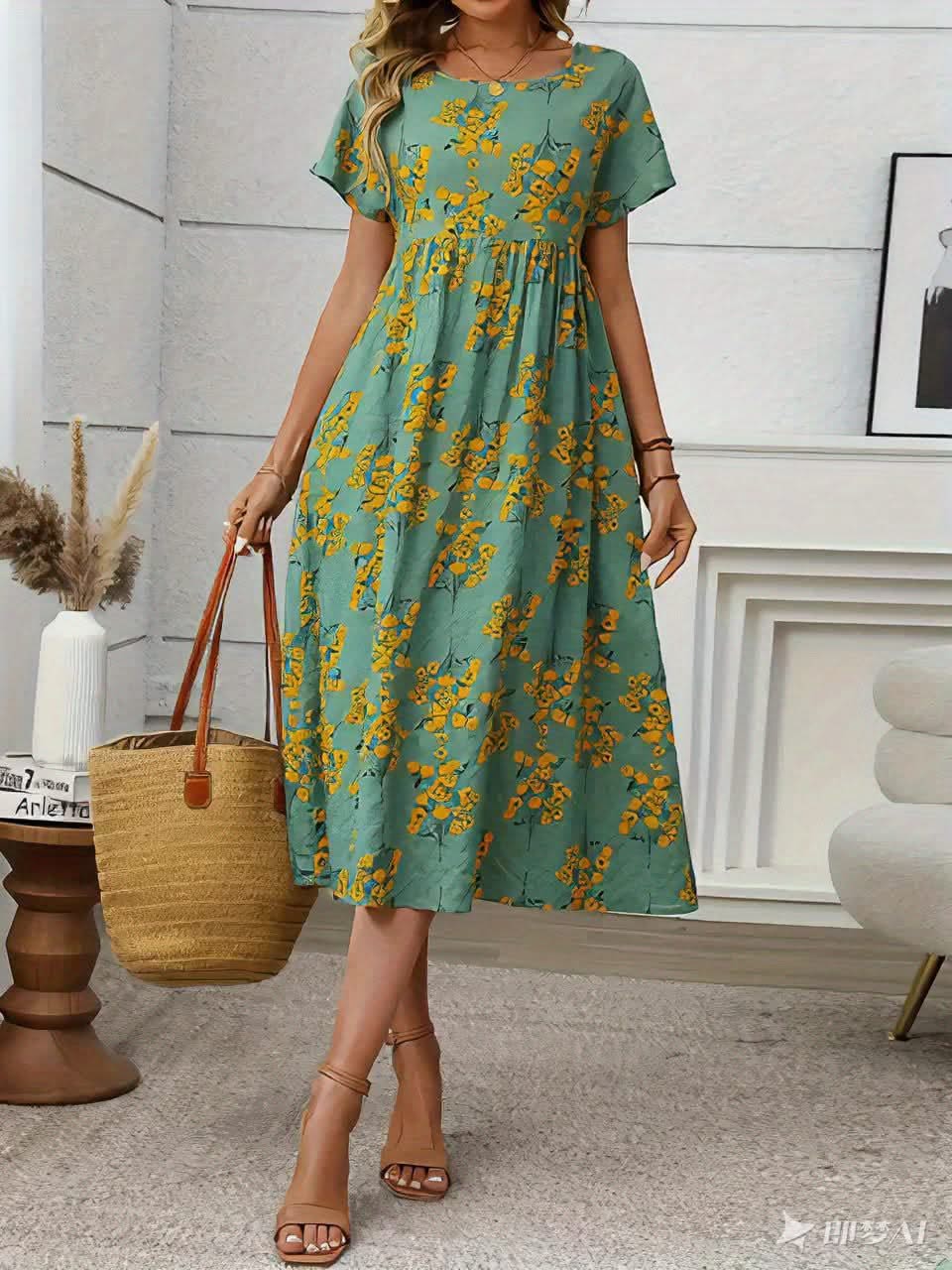 Ivy – Floral Midi Dress