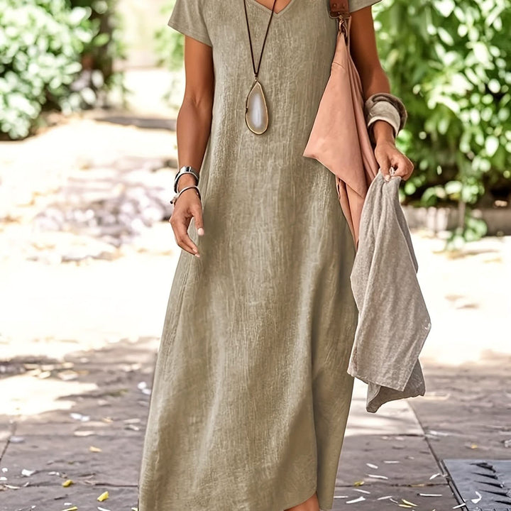 Olivia – Green A-Line Dress