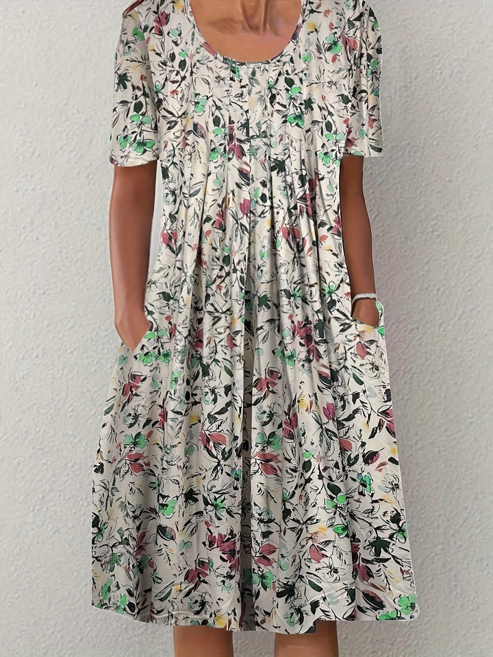 Flora – Floral Pleated Dress