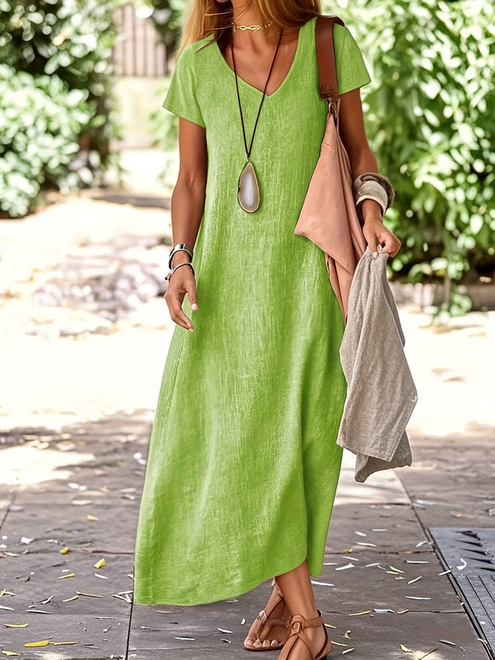 Olivia – Green A-Line Dress