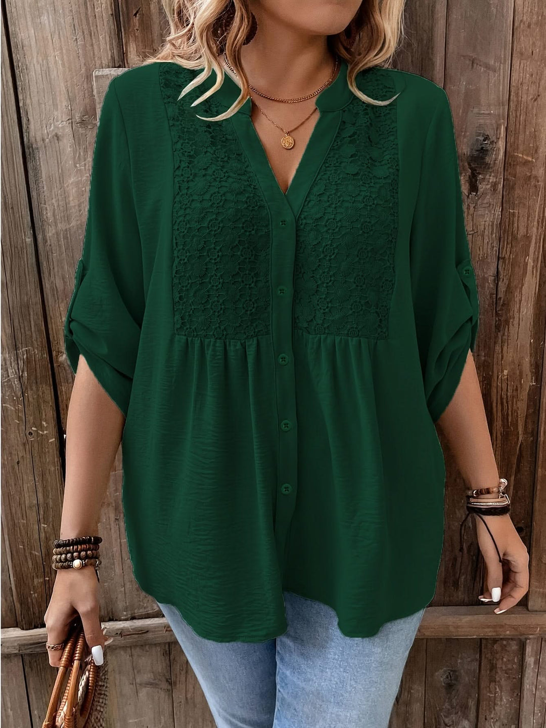 Clara – Lace Trim Shirt