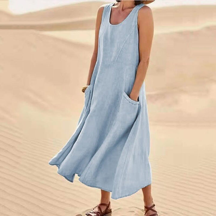 Keily | sleeveless tummy-covering dress