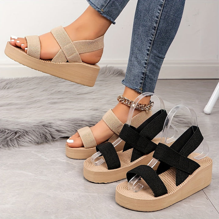 Siena – Summer Wedge Elastic Band Sandals