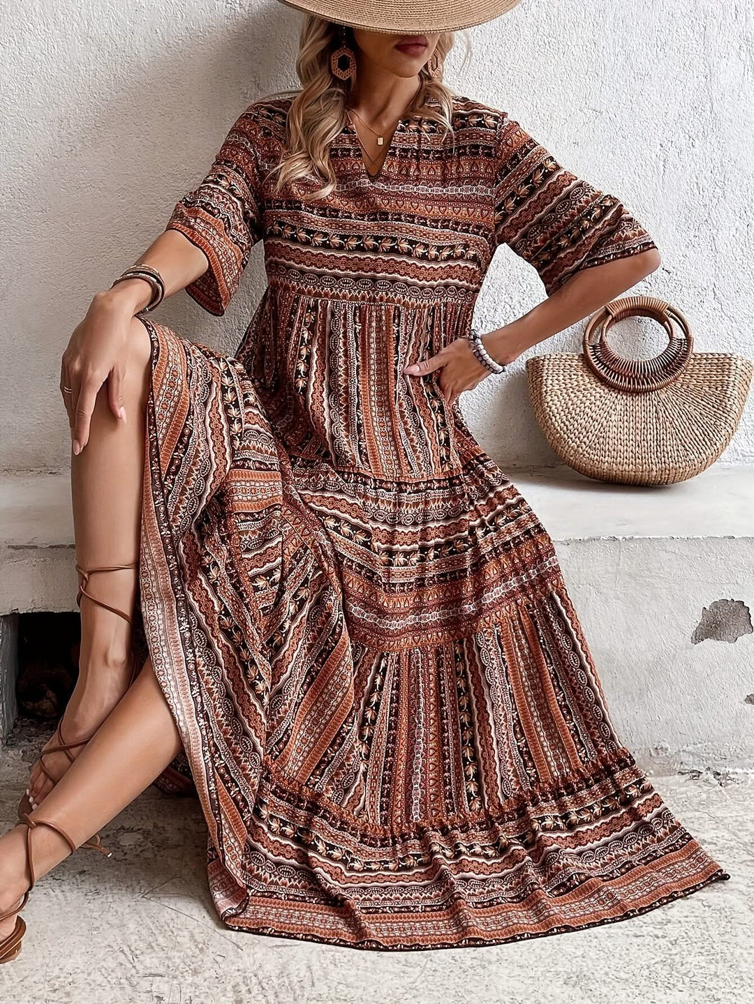 Anna – V-Neck Cotton Dress