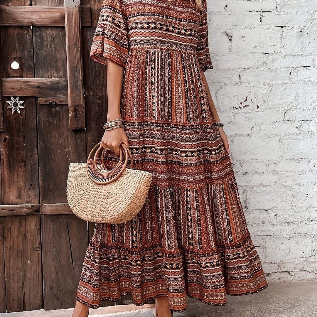 Anna – V-Neck Cotton Dress