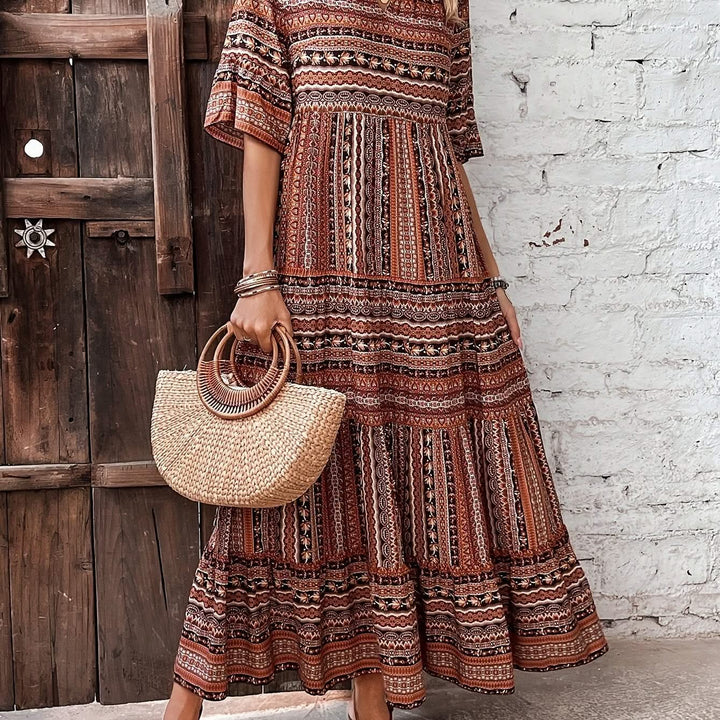 Anna – V-Neck Cotton Dress