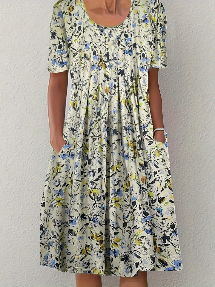 Flora – Floral Pleated Dress