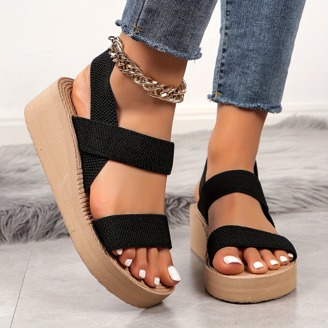 Siena – Summer Wedge Elastic Band Sandals