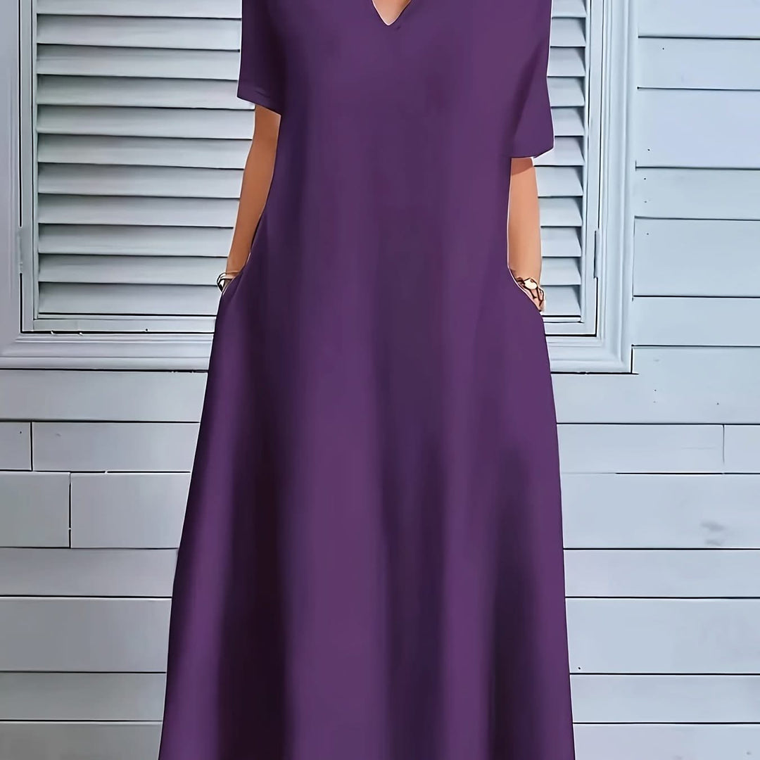 Seraphina – V-Neck A-Line Dress