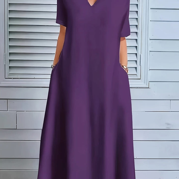 Seraphina – V-Neck A-Line Dress