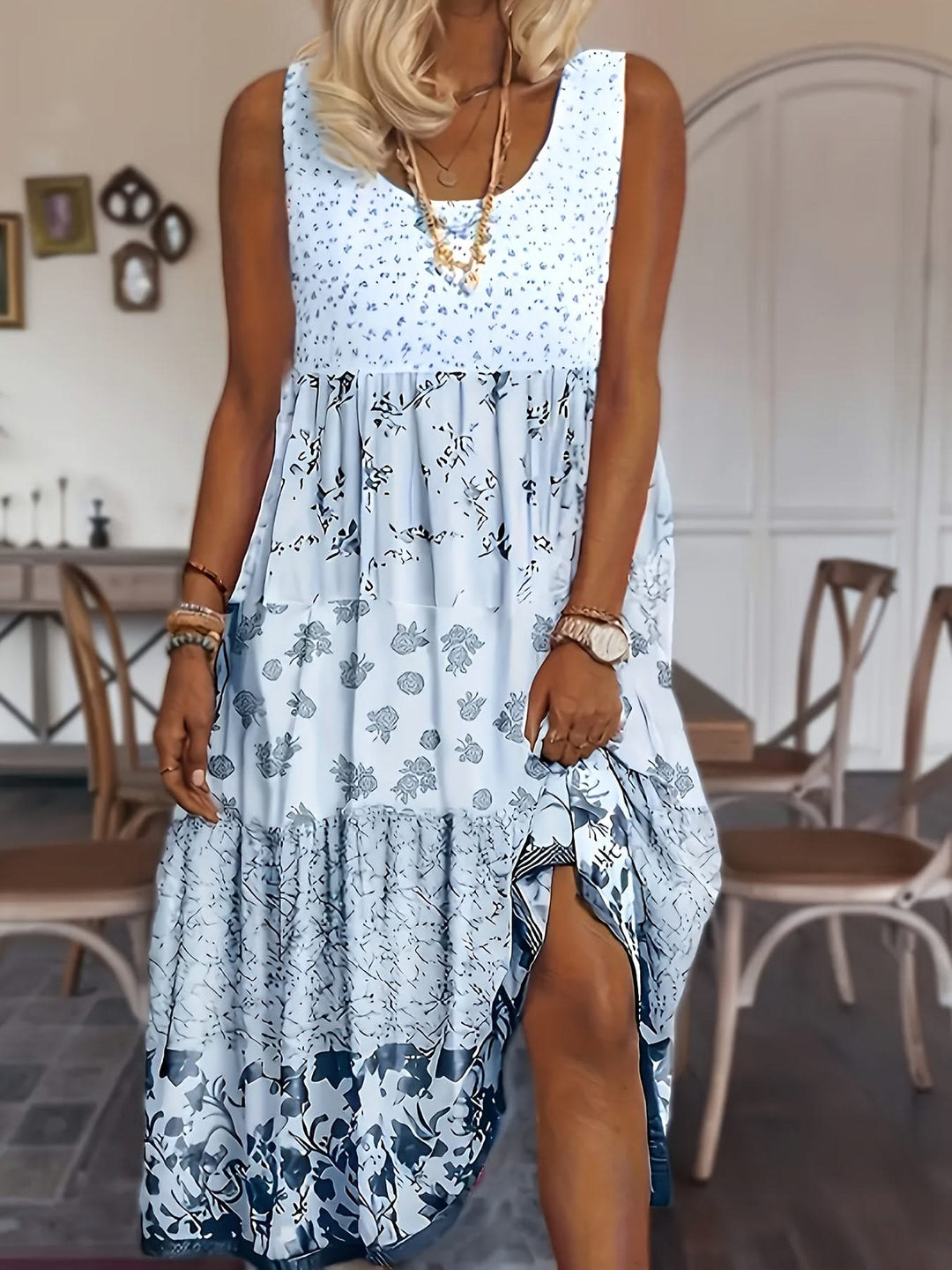 Elysia – Boho Midi Dress
