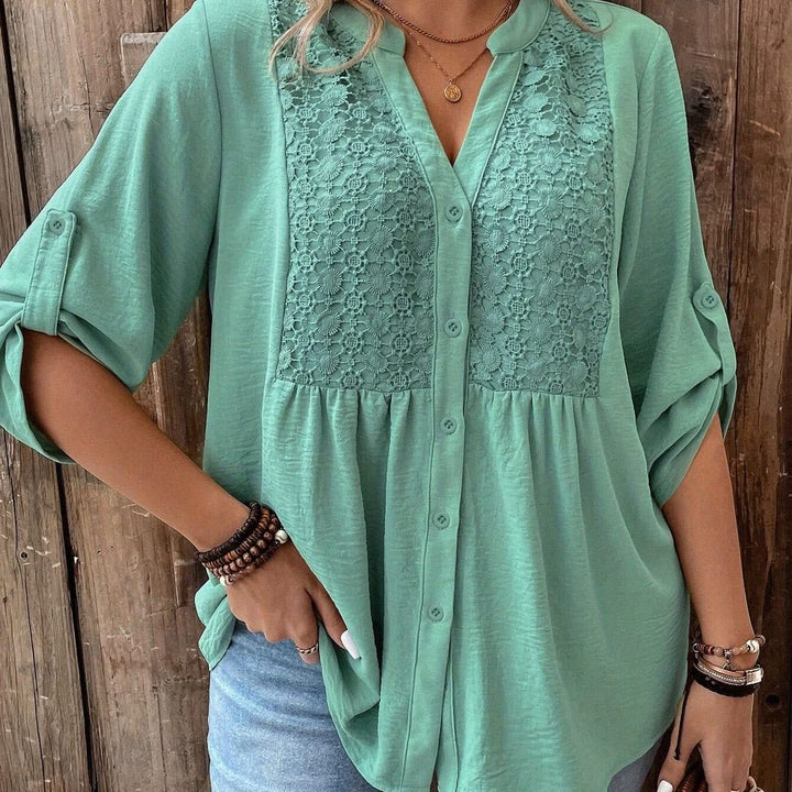 Clara – Lace Trim Shirt