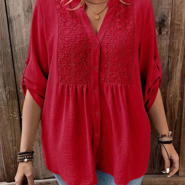 Clara – Lace Trim Shirt