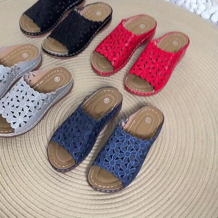 Mira – Laser Cut Fish Mouth Slippers